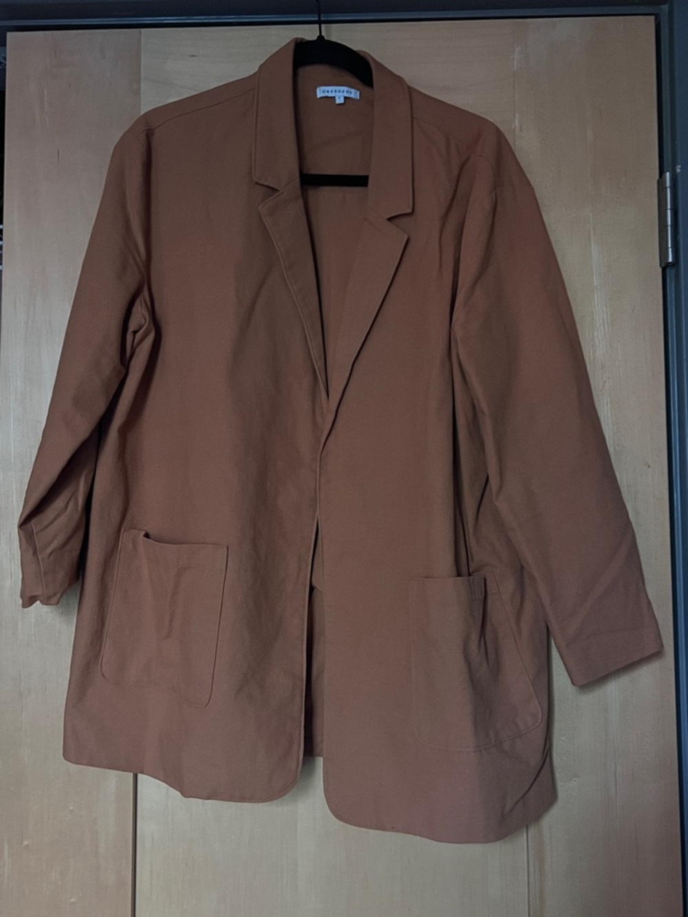 Crescent Brick Orange Open-Front Blazer